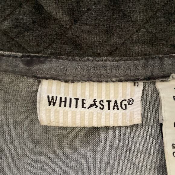 White Stag Grey Velour Zip Up Vest, Size S - Picture 7 of 9